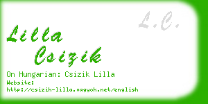 lilla csizik business card